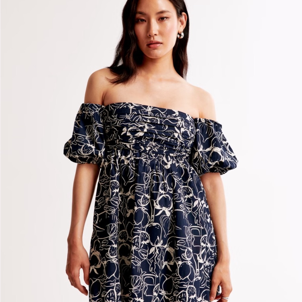 Abercrombie and Fitch Floral Off-Shoulder Skort Dress